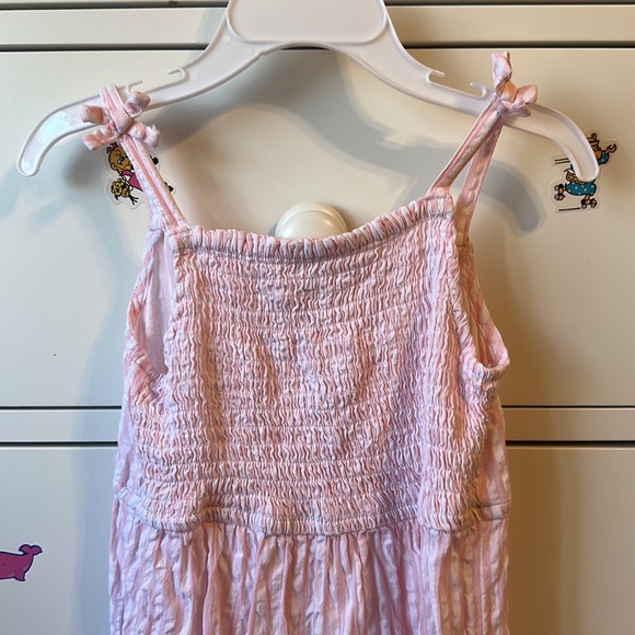 Lucky Penny Mommy and Me Pink Seersucker Cotton Stripe Sundress Little Girls 5 - Picture 2 of 7
